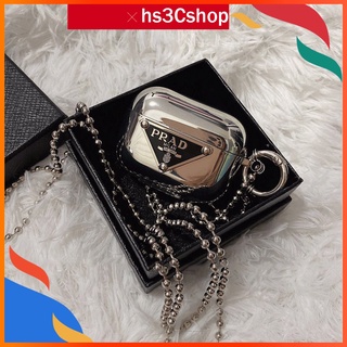 Vỏ bảo vệ hộp sạc tai nghe AirPods 1/2/PRO không dây bằng TPU mềm mạ phản quang Prada