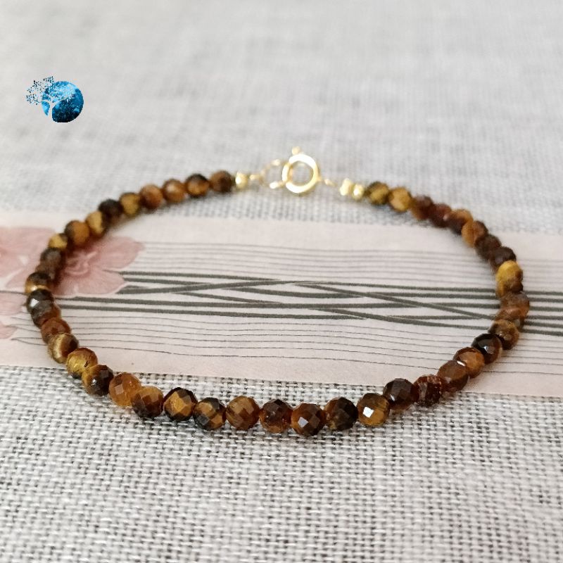 Vòng tay đá m.ắt h.ổ cắt giác 3mm