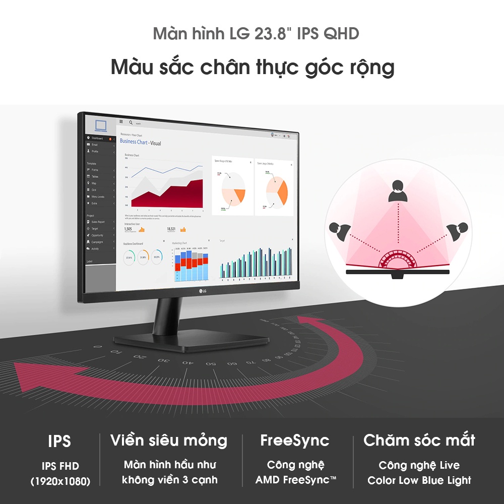 [Mã ELMALL10 giảm 10% đơn 500K] Màn Hình LG 24MP500-B 23.8" 5ms 75Hz IPS Full HD - Hàng Chính Hãng | WebRaoVat - webraovat.net.vn