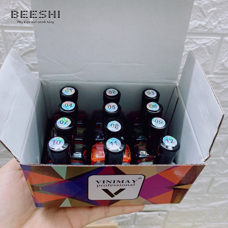 Set 12 chai cồn loang vinimay chính hãng- Beeshi shop nail