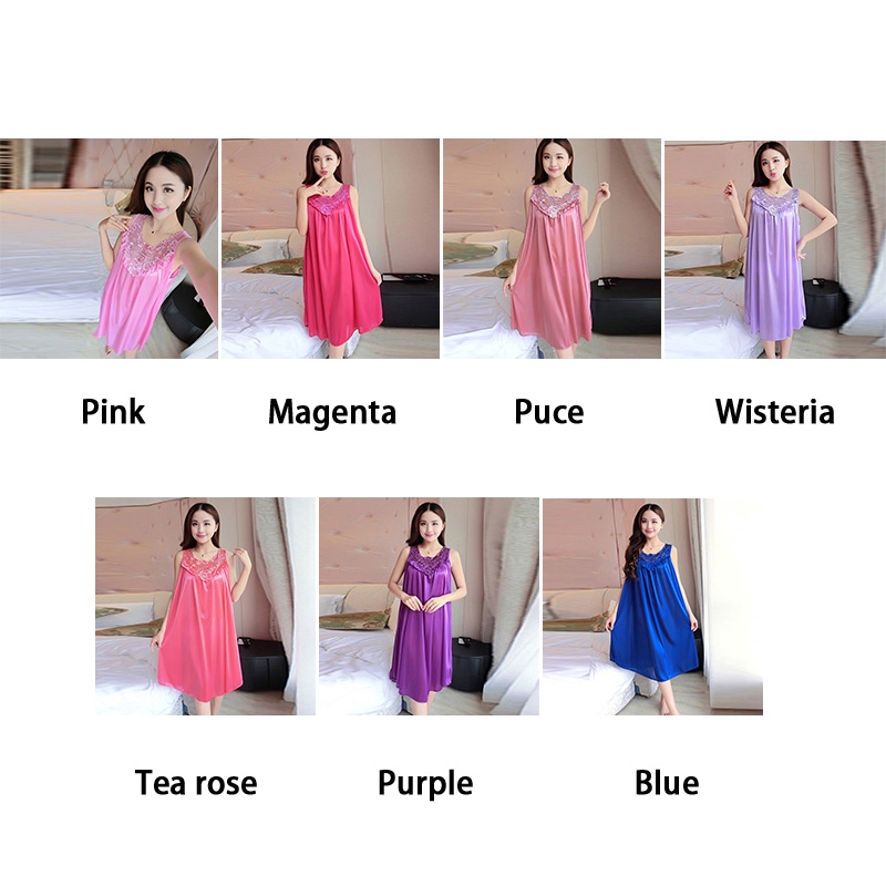 Áo choàng ngủ dáng dài phối ren hoa cho nữ | BigBuy360 - bigbuy360.vn