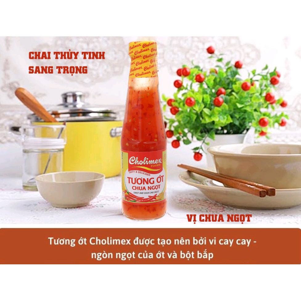 Tương ớt chua ngọt Cholimex chai thủy tinh 270g