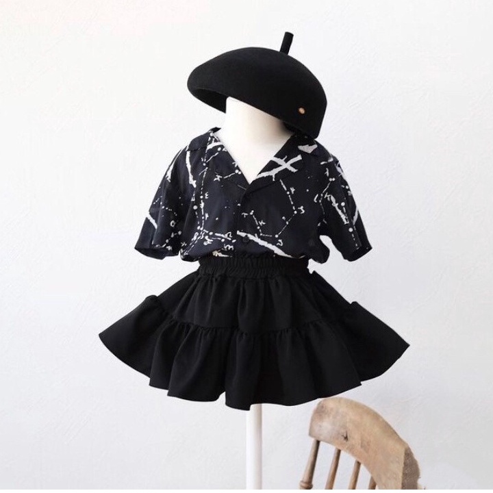 Chân Váy Xoè 2 Tầng Bé Gái Chất Umi Đẹp Xinh Co Giãn Tốt Size 10-35kg