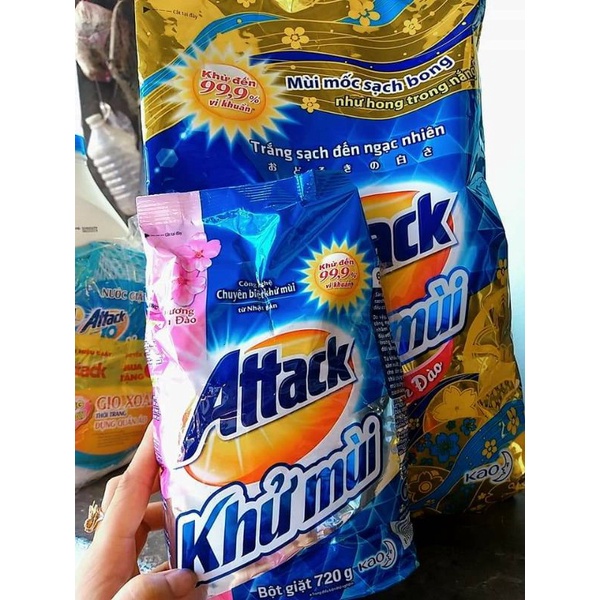 Bột giặt Attack Khử Mùi Hương Hoa 3.8kg (Mẫu mới)