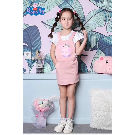 Yếm peppa pig bé gái size từ 90-130
