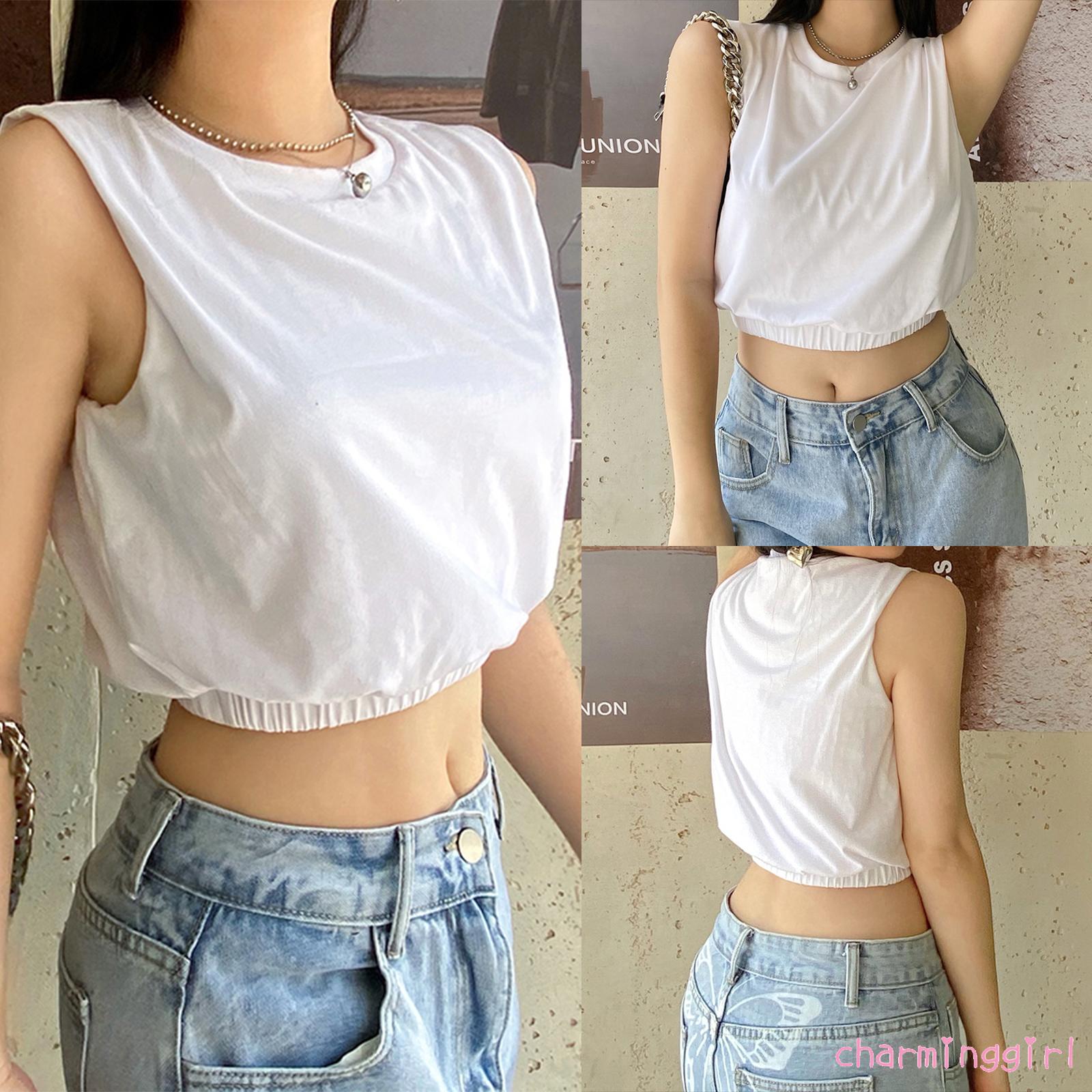 Áo Nữ Không Tay Cổ Tròn Màu Trơn Thời Trang | BigBuy360 - bigbuy360.vn