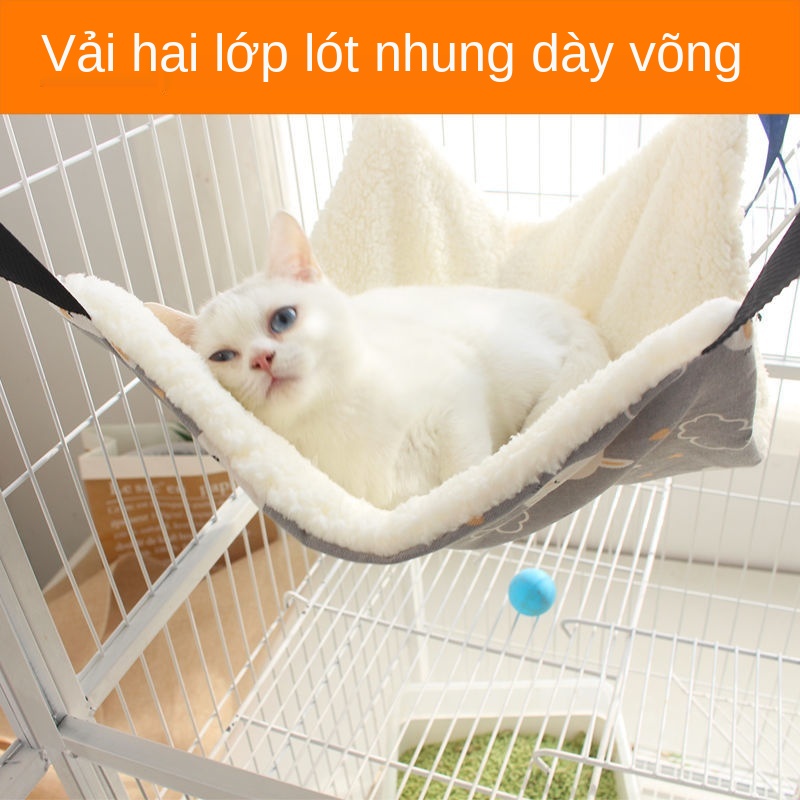 Võng cho mèo để phơi mùa đông Mặt trời tạo tác treo cát vệ sinh loại móc ban công cửa sổ xích đu giỏ