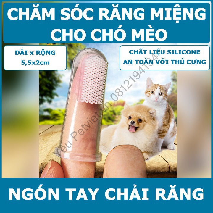 [BẢO VỆ RĂNG MIỆNG CHÓ MÈO] Ngón Tay Chải Răng - VS0601