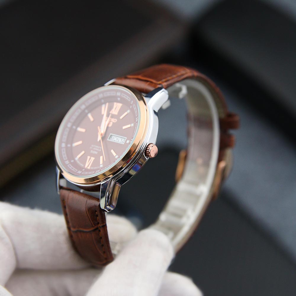 Đồng hồ nam dây da SE3235 mặt kính chống nước chống xước thiết kế lịch lãm 2 màu sang trọng | BigBuy360 - bigbuy360.vn