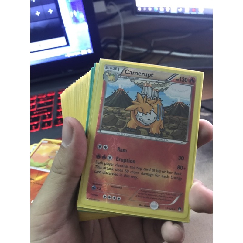 Combo bài Pokemon TCG chính hãng không trùng - Charizard Reversed Holo 14/181 SM Teamup