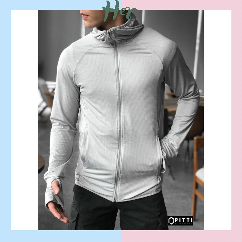 Áo chống nắng nam; Áo khoác đi nắng chất vải kim cương ; A04 - HER