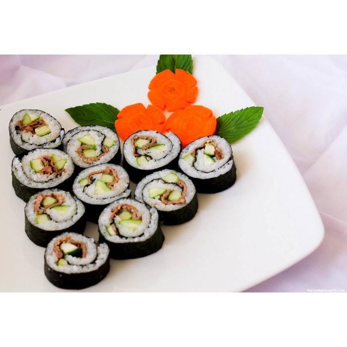 Combo Mành tre + Rong Biển Cuộn Cơm Hàn Quốc Loại 1 ( Làm Kimbap siêu siêu ngon )