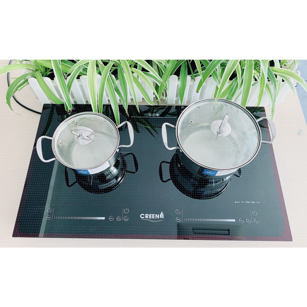 Bếp điện, Bếp điện từ đôi dương Creen CR - IHPMI968MS - 310, Hàng chính hãng, Bảo hành 12 tháng