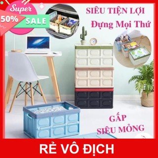 Thùng nhựa đa năng đựng đồ gấp gọn đựng vật dụng gia đình tiện lợi Yoko