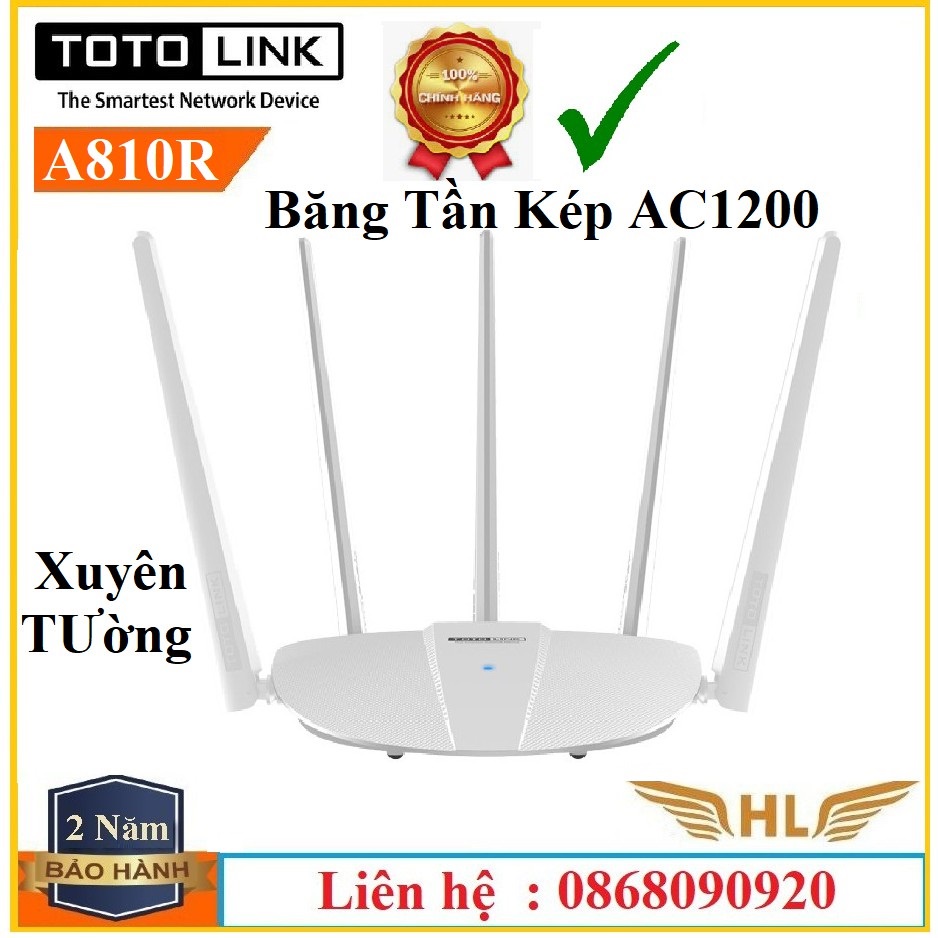 Bộ Phát Wifi Totolink A720R Chuẩn AC1200Mbps 4 Râu ,Totolink A3002RU Chuẩn AC1200Mbps 4 Râu Xuyên Tường -Hàng Chính Hãng