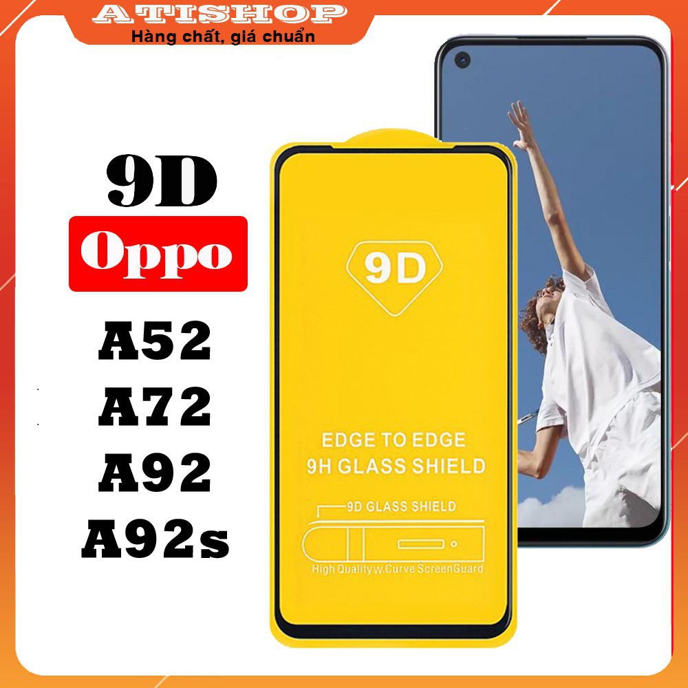 Dán kính cường lực 9D cho Oppo A52/ A92/ A92S 2020 Full keo màn hình cao cấp