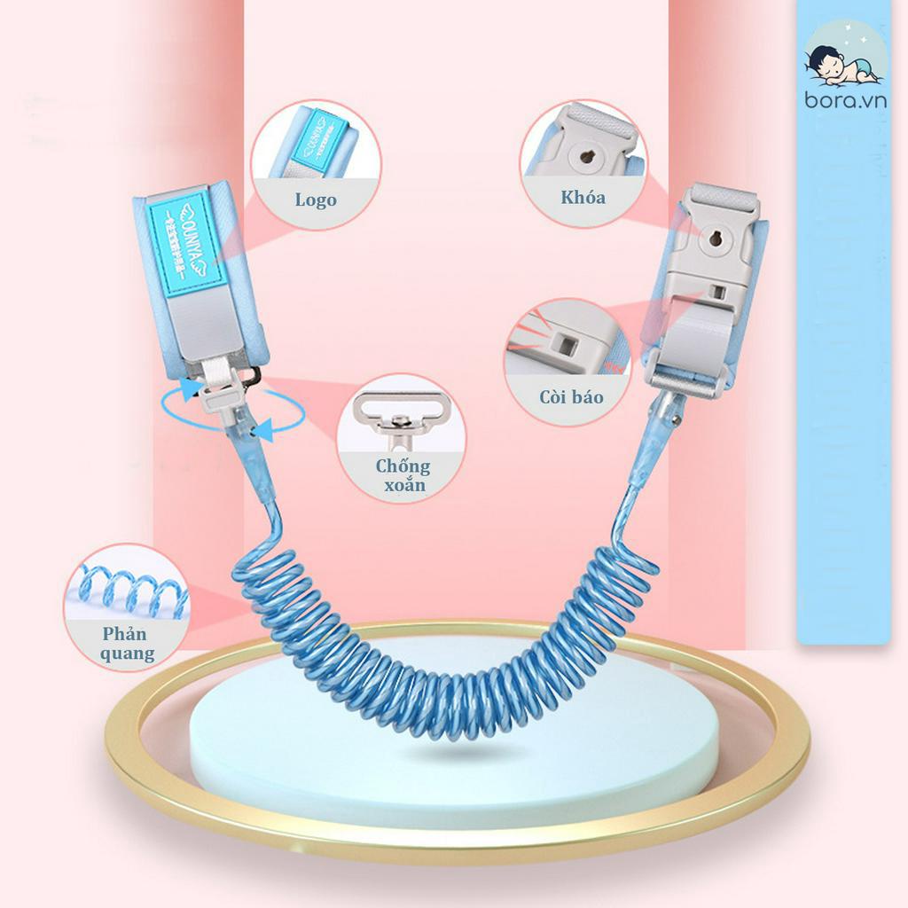 Dây đai chống đi lạc cho bé [Lõi thép, chống xoắn, có khóa an toàn]