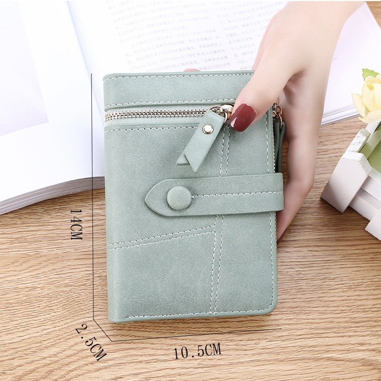 Ví nữ đẹp cầm tay nhiều ngăn dáng ngắn gập làm ba đựng được nhiều thẻ đa năng thời trang VD29