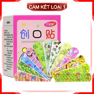 Hộp 100 Miếng Băng Gâu Dán Vết Thươngbăng Keo Cá Nhân Cute Dễ Thương Hoạt Hình Cho Bé