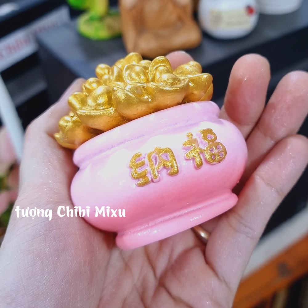 (Nhiều màu) Chậu vàng may mắn