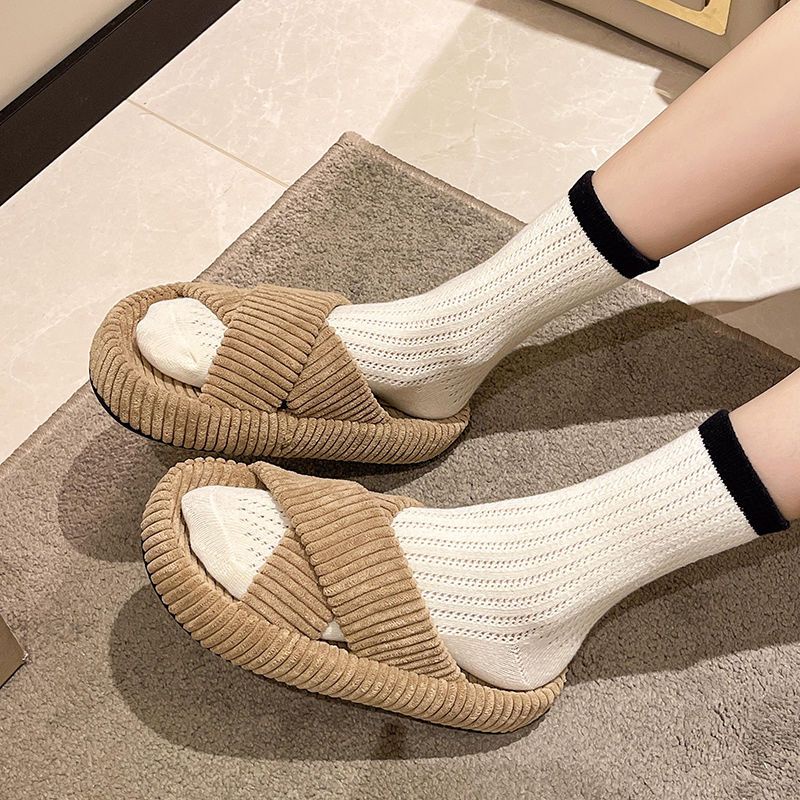 Oeteo Dép Quai Chéo Đế Bằng Thiết Kế Thời Trang Cho Nữ