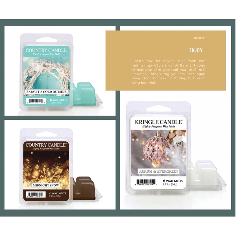 Wax melt/ Sáp thơm Kringle- Country Candle