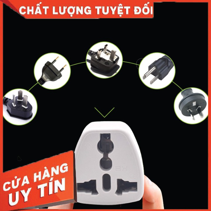 Giắc cắm Ổ cắm chuyển đổi 3 chân sang 2 chân giắc 3 chạc sang 2 chấu phích cắm nguồn 220V