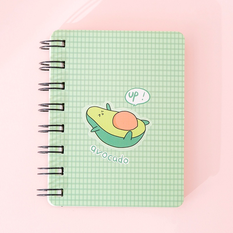 Cute Avocado Rollover Coil Notebook Portable PortableA7Notebook Student Mini Pockets Notebook Small Notebook