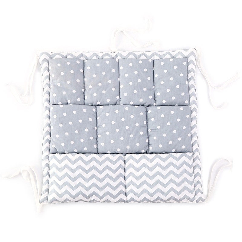 LIVI Bed Hanging Storage Bag Baby Cot Cotton Holder Organizer 50x50cm Diaper Pocket for Crib Bedding