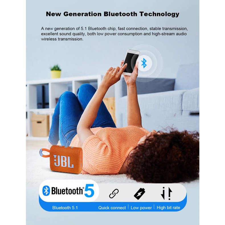 Loa bluetooth mini, J.B.L Go 3 Fullbox new 100% + Bảo hành 6 tháng