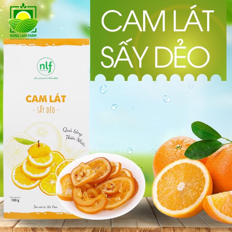 VỎ CAM LÁT ORGANIC SẤY DẺO 100GR-NÔNG LÂM FOOD