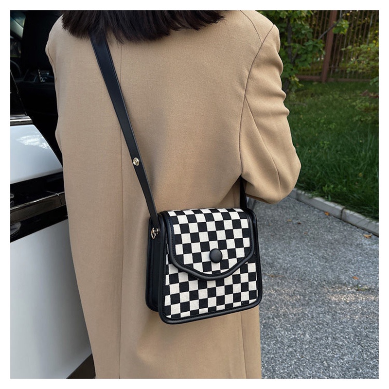 Túi xách nữ đẹp đeo chéo kẹp nách MUNGA chất liệu da cao cấp họa tiết caro thời trang công sở đi làm đi chơi TMG10