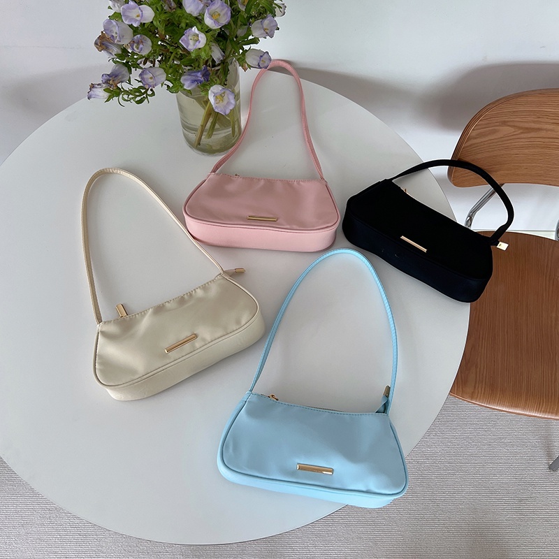 Túi Đeo Vai nylon Trơn Phong Cách Tối Giản Thời Trang Hàn Quốc Hàng Mới 2023