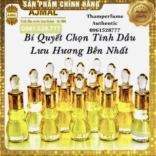 Tinh Dầu Nước Hoa Dubai Chính Hãng Ajmal 12ml Cô Đặc Gấp 3 Lần Siêu Thơm Lâu