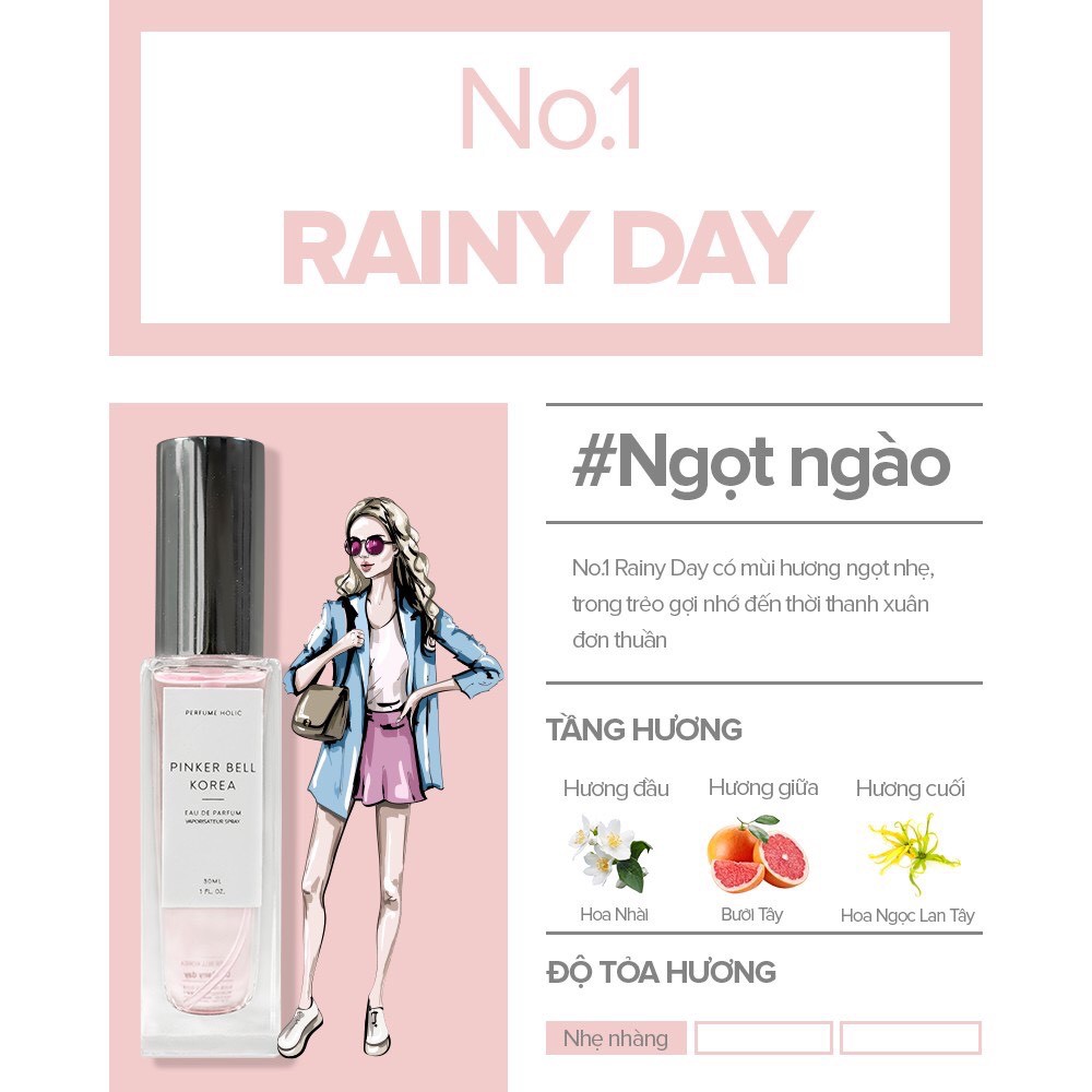 [TẶNG MẶT NẠ NHAU THAI CỪU] Nước Hoa Pinker Bell Perfume Holic - Eau De Parfume - 30ml