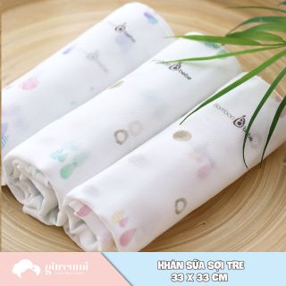Khăn sữa sợi tre Hàn Quốc BAMBOO BEBE ,mềm nhẹ, thấm hút không gây kích ứng cho da bé (set 6)