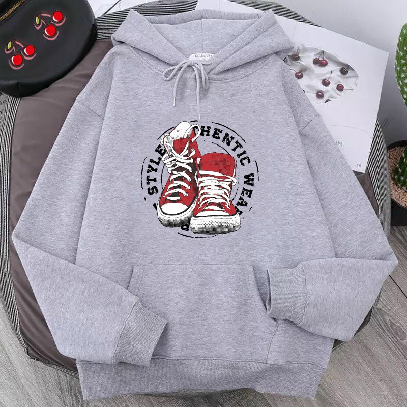 [ HÓT TREND ] ÁO KHOÁC NỈ PHOM NAM NỮ IN ĐÔI GIÀY CỰC CHẤT NHIỀU MÀU BB HOODIE