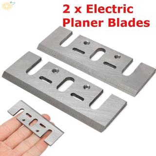 Set 2 lưỡi bào gỗ bằng thép gió thay thế cho máy bào điện chuyên dụng