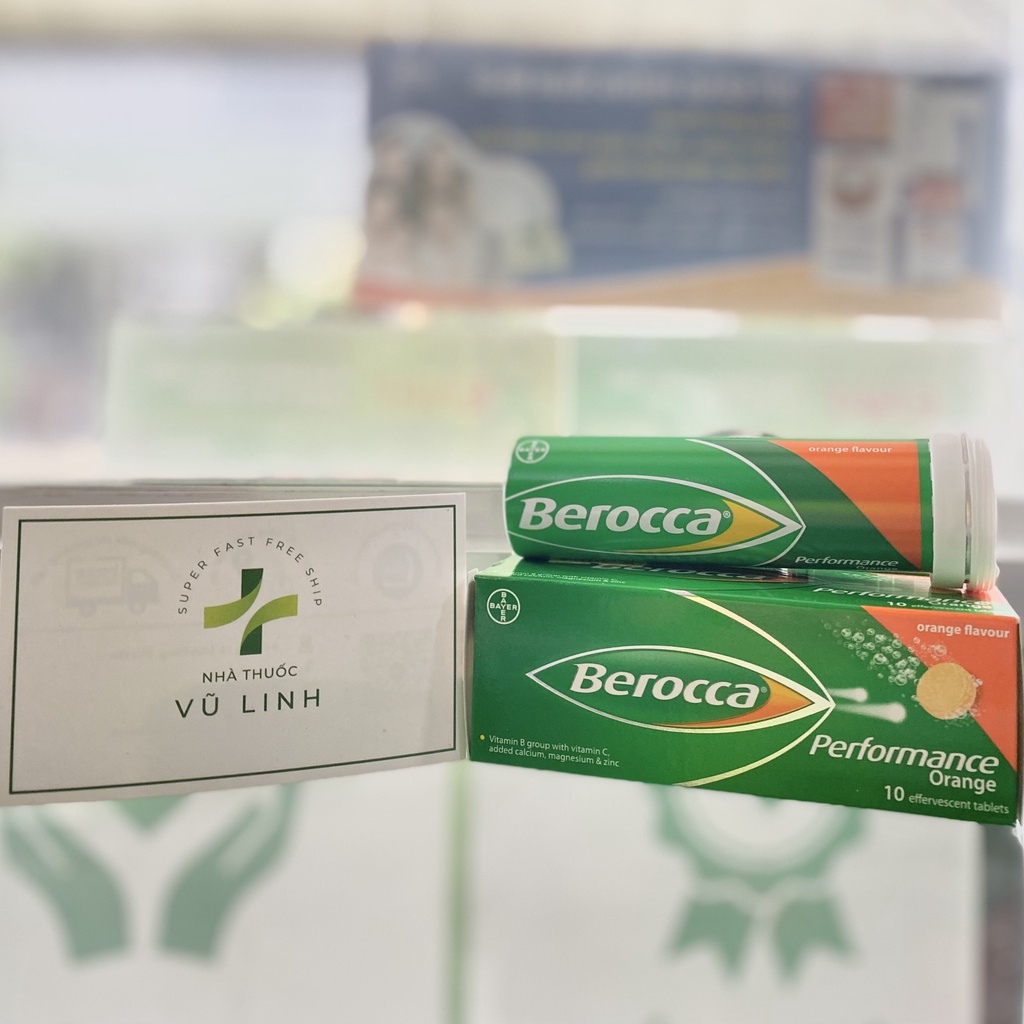 BEROCCA Performance Orange Cam  Viên Sủi Bổ Sung Vitamin Và Khoáng Chất Tăng Sức Đề Kháng Cơ Thể