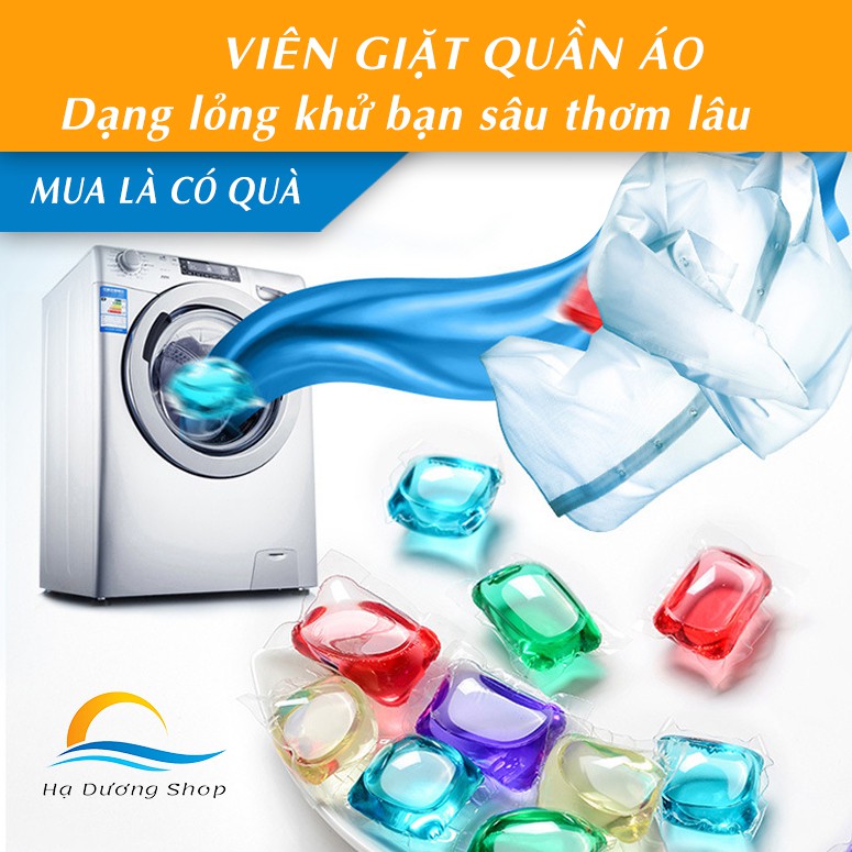 Viên giặt quần áo tự tan trong nước thẩm thấu sâu đánh tan vết bẩn mềm vải lưu hương lâu HADU