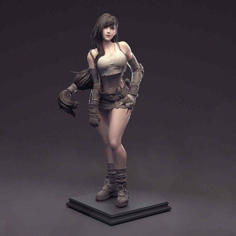 Mô Hình Nhân Vật Game Final Fantasy 7 Tifa Bent Over FFVII Unassembled 75mm Tỉ Lệ 1 / 24