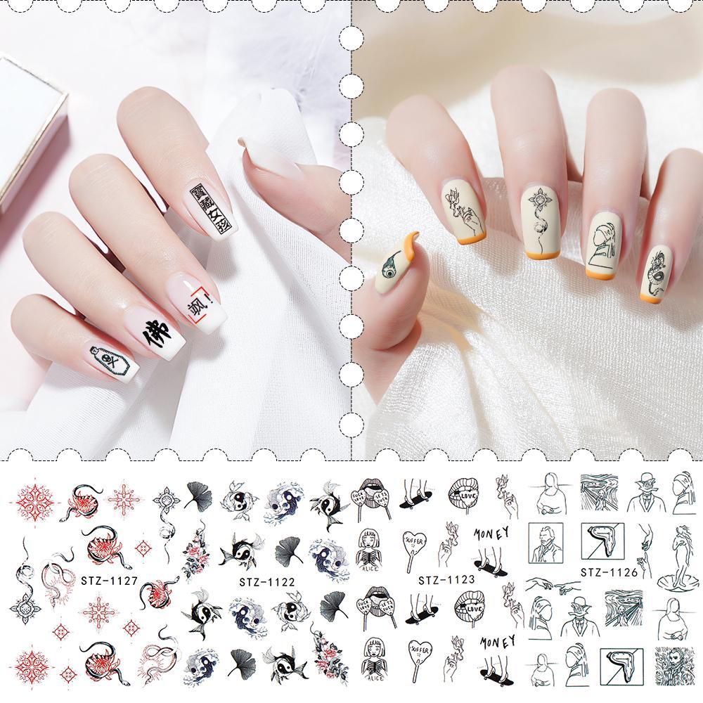 Bộ 24 Miếng Dán Trang Trí Móng Tay Hình Thiên Thần Mary