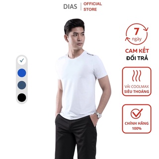 Áo thun nam DIAS vải Coolmax thấm hút mồ hôi mát lạnh, áo T-shirt form SlimFit T01