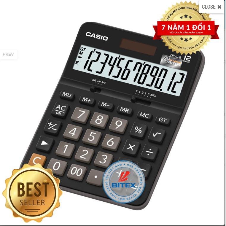 Máy tính CASIO DX 12B  Chính Hãng ( Máy tính để bàn DX-12B)