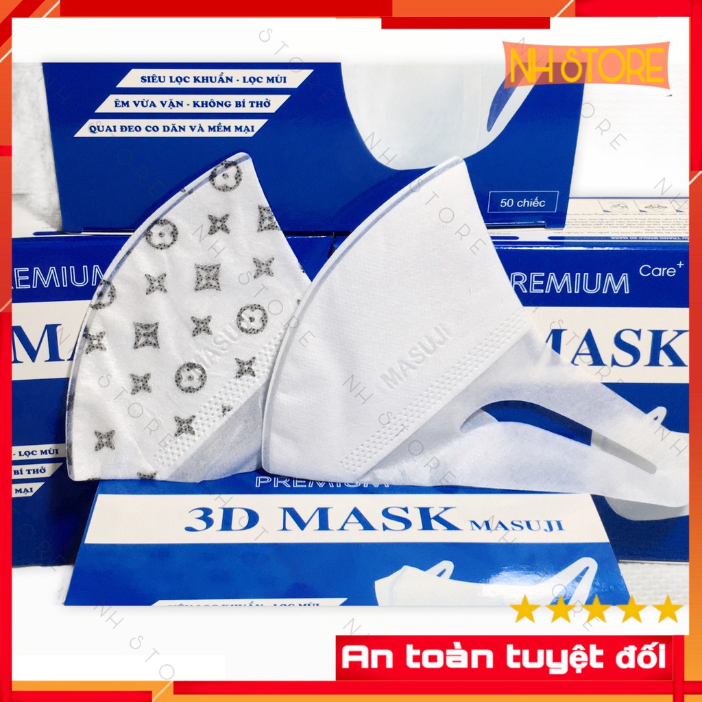 [SALE 3 NGÀY] Túi 10 Chiếc Khẩu Trang 3D Mask Y Tế Monji ❣️ Duy Khánh ❣️ Masuji ❣️Như Ý- 3D LV Quai Bền Vải Dày
