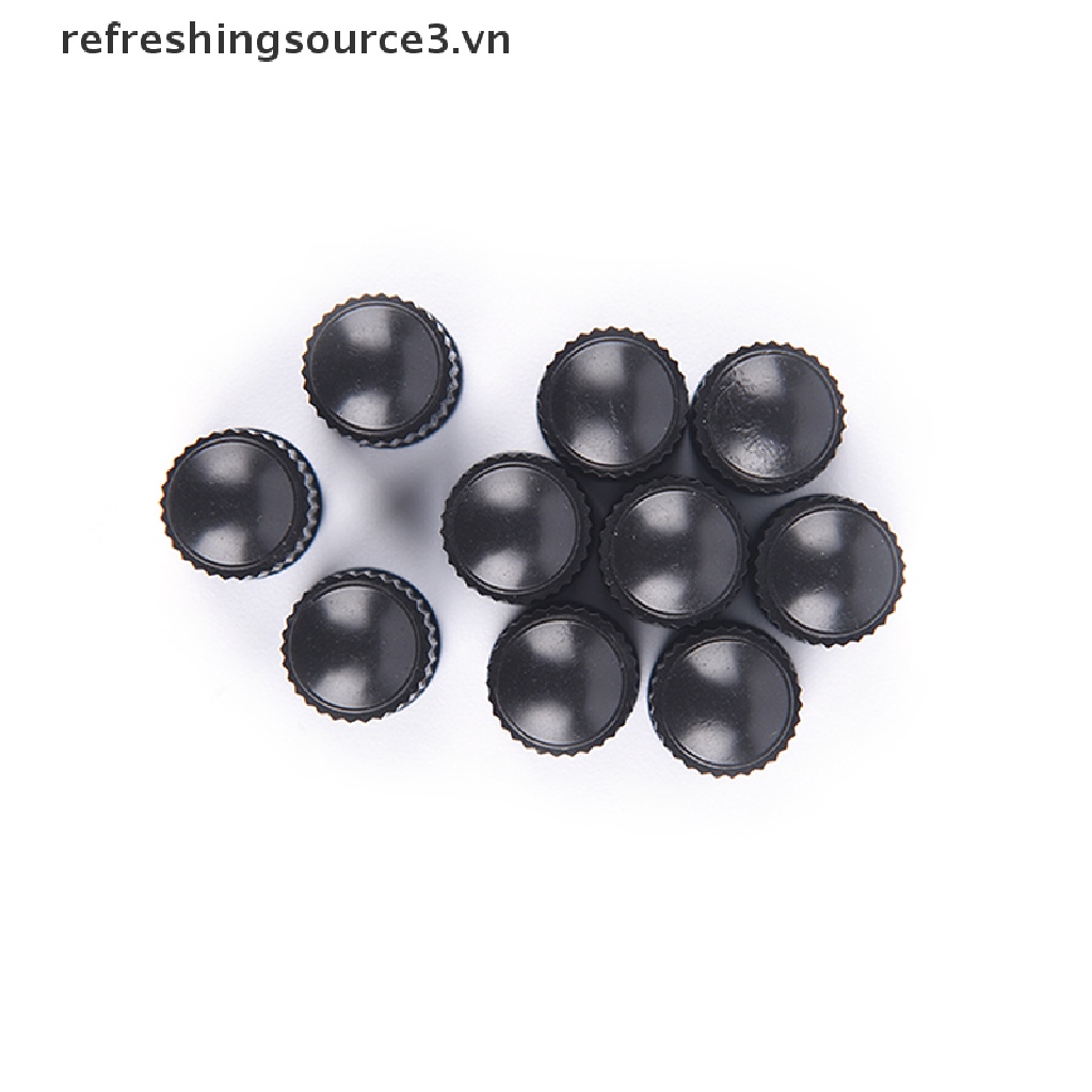 Bộ 100 Nắp Van Khí Bánh Xe Đạp / Xe Hơi Bằng Nhựa Màu Đen