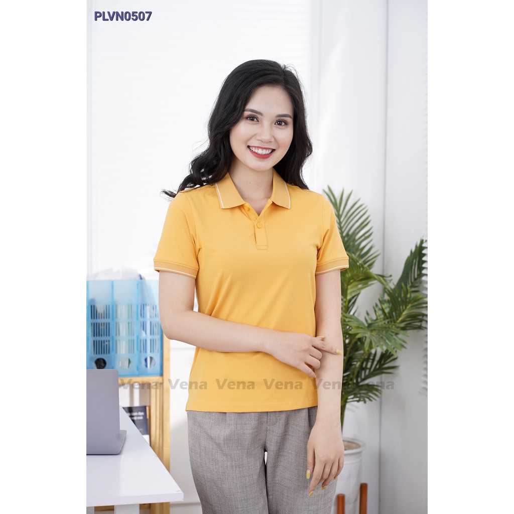 Áo polo nữ Vena chất liệu cotton 100% mềm mịn, thoáng mát, thấm mồ hôi