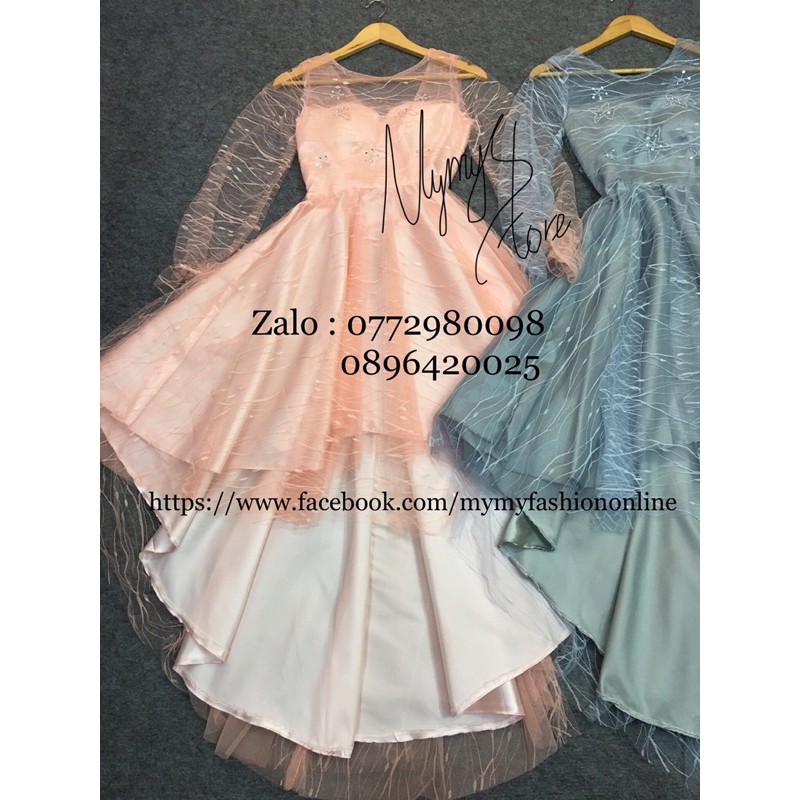 Đầm dự tiêc đuôi tôm ren giọt nước kết cườm sao TRIPBLE T DRESS - Size M/L (kèm ảnh/video thật) MS92Y