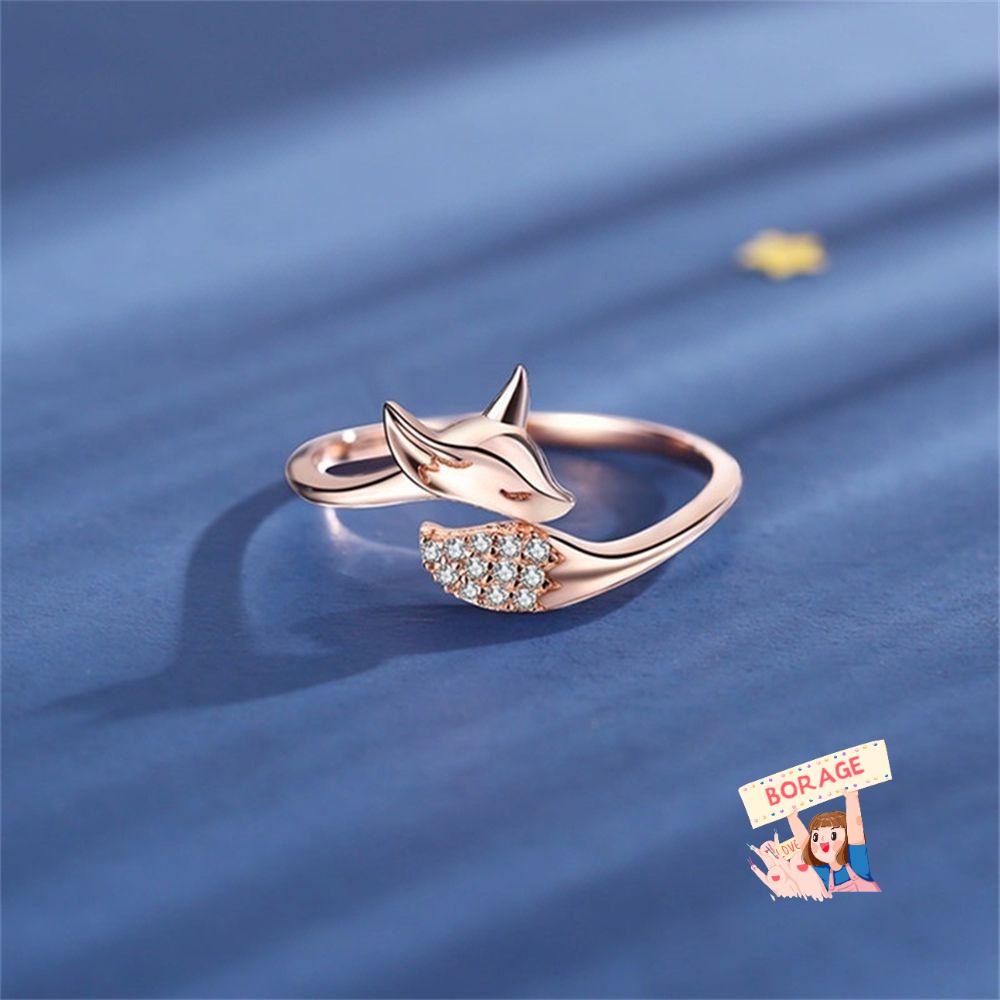 Nhẫn Hình Cáo Phong Cách Gothic Thời Trang|Động Vật Sáng Tạo Cổ Điển