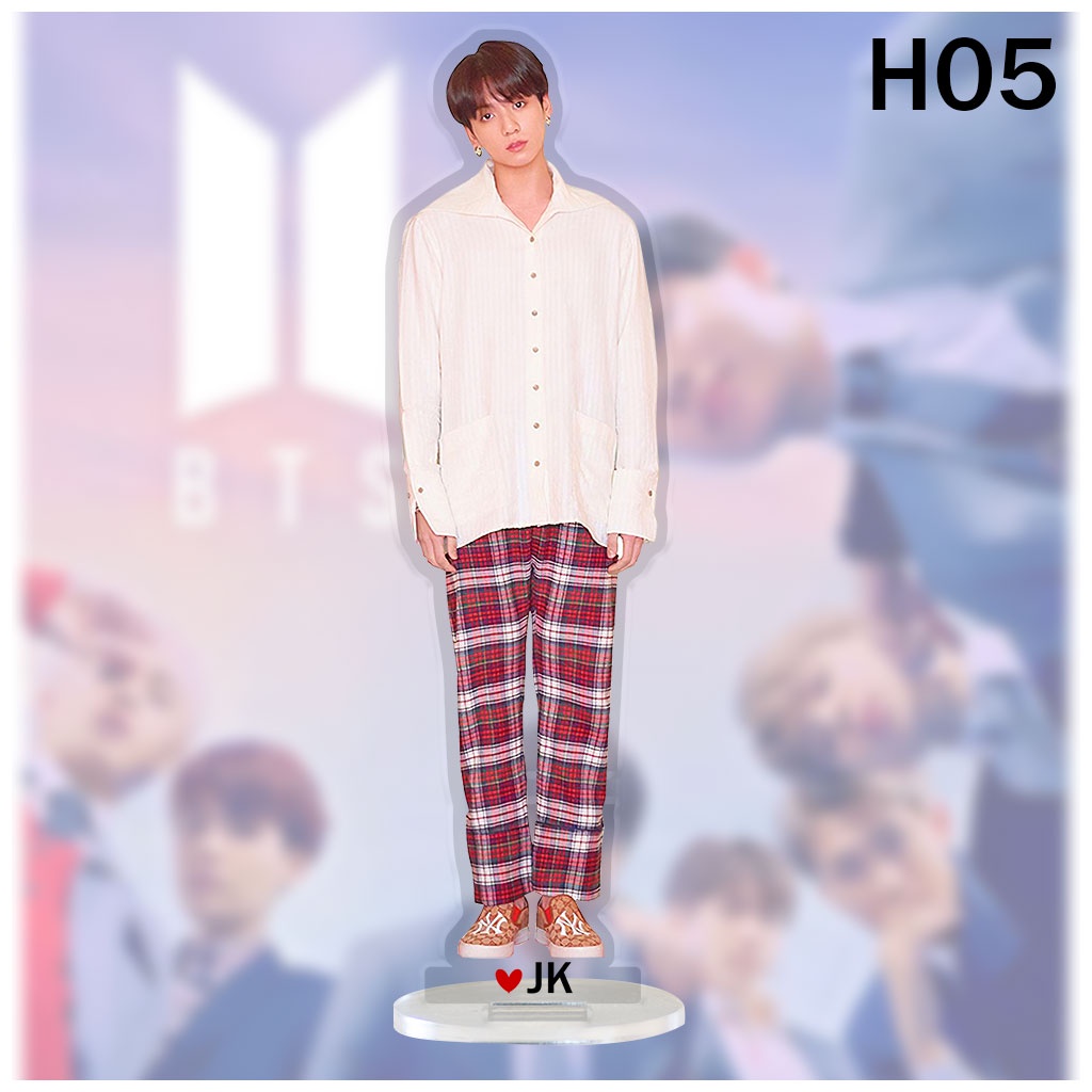Jin Suga J Hope Rm Jimin V Jungkook BTS Bangtan Boys bằng arcrylic hình đứng để bàn decor góc học tập mới lạ độc đáo